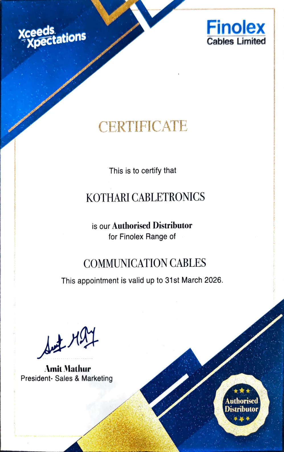 Finolex Authorized Distributor