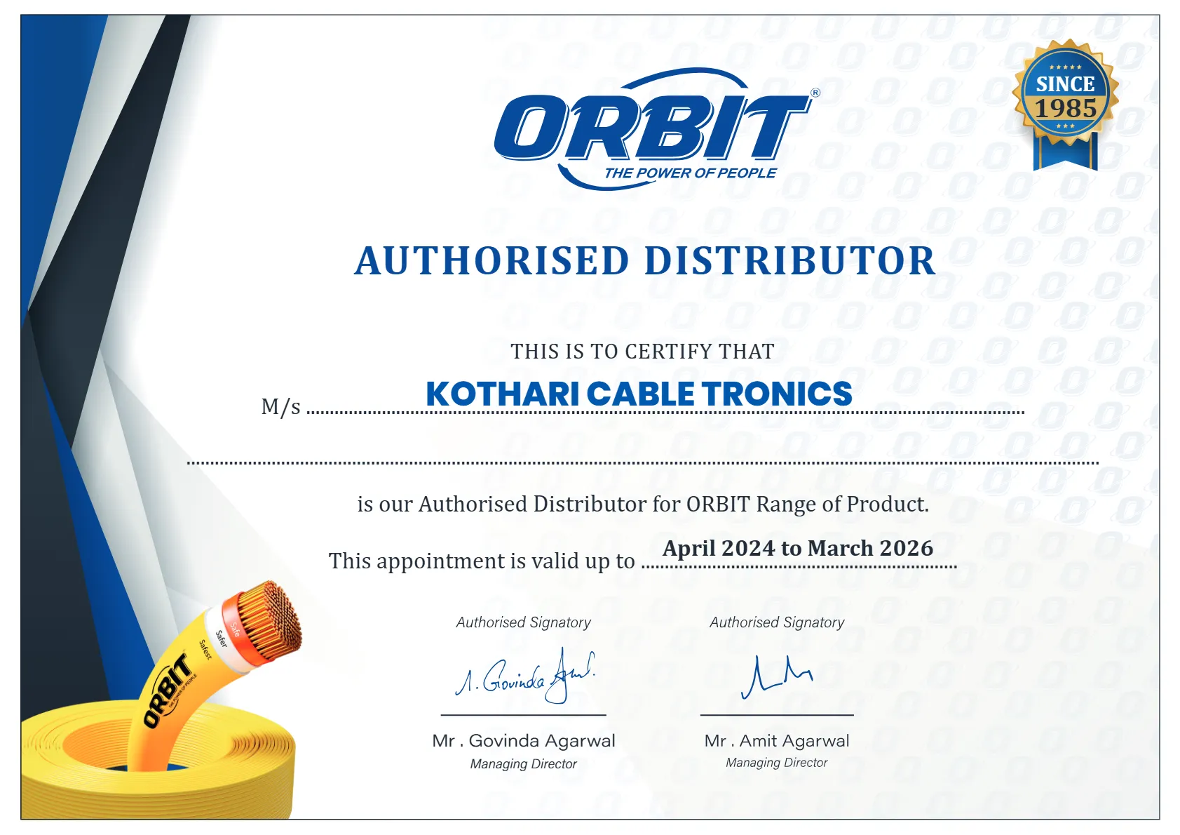 Orbit Authorized Distributor